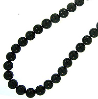 Black jade bvead strand necklace
