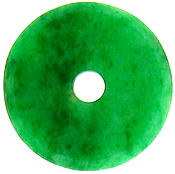 fine Green Jade 'pi' disc pendant