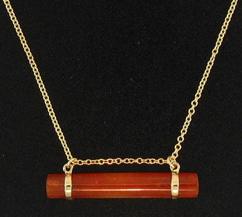 Red Jade Slide Necklace by Kristina Mason