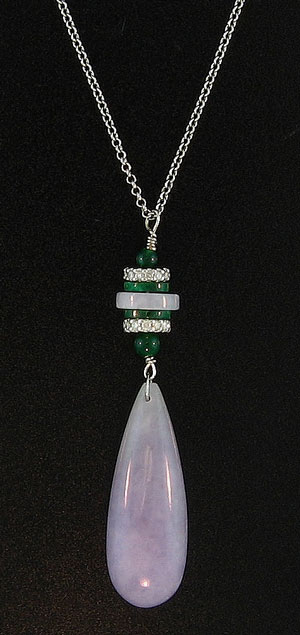Lavender Tear Drop Necklace by Kristina Mason