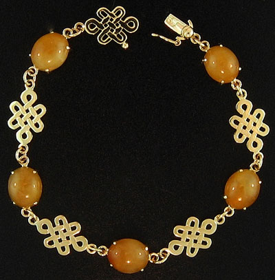 Yellow Jade Link Bracelet