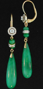 Green Jade Drop Earrings Mason-Kay Design by Kristina