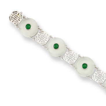 Ice Jade Disc Bracelet