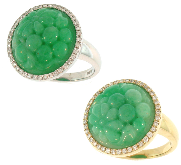 Green Flower Rings