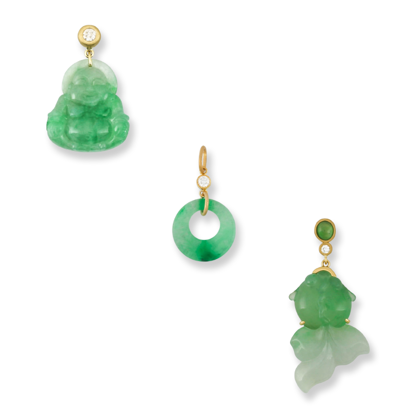 Natural Green Jade Pendants